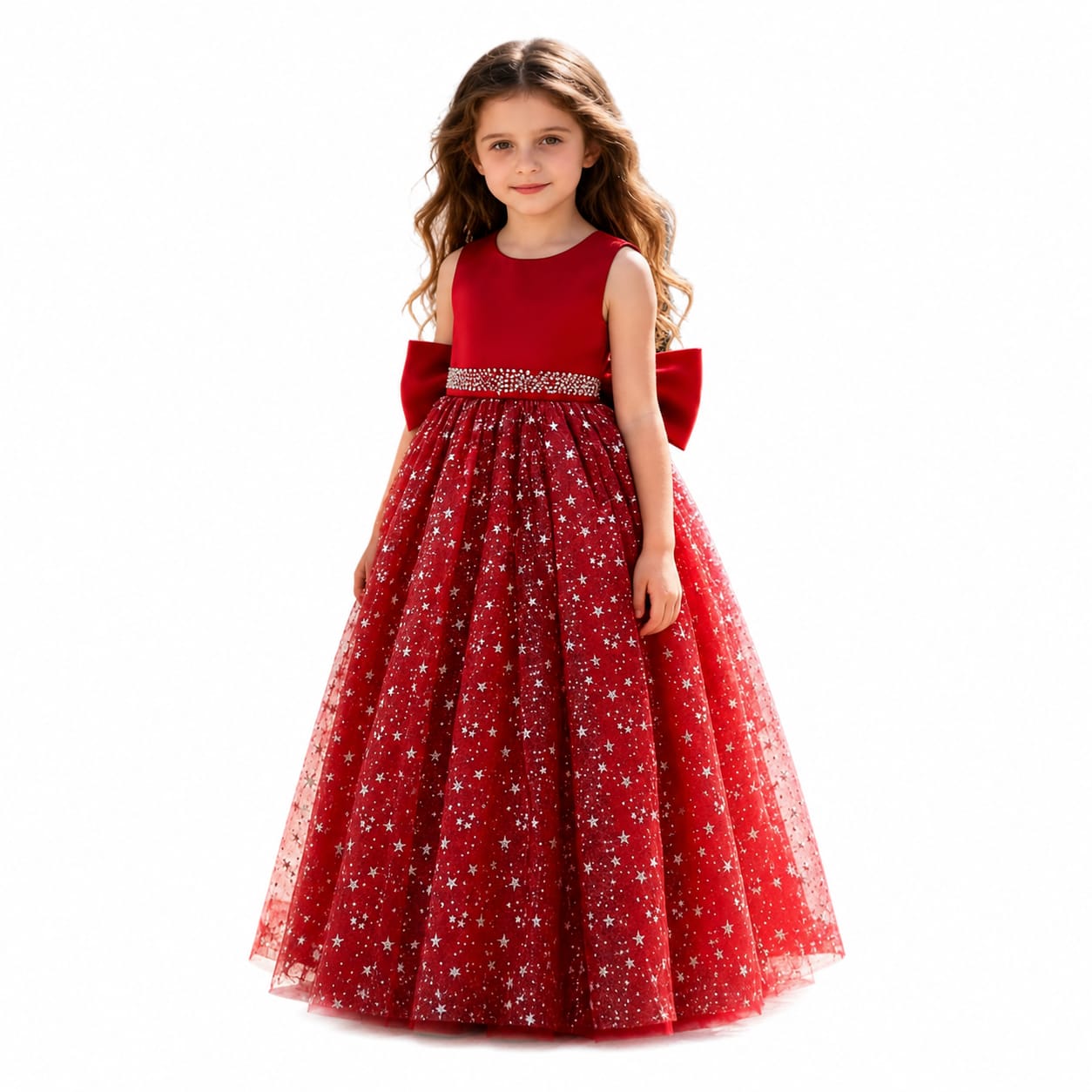 Red Glitter Ball Gown