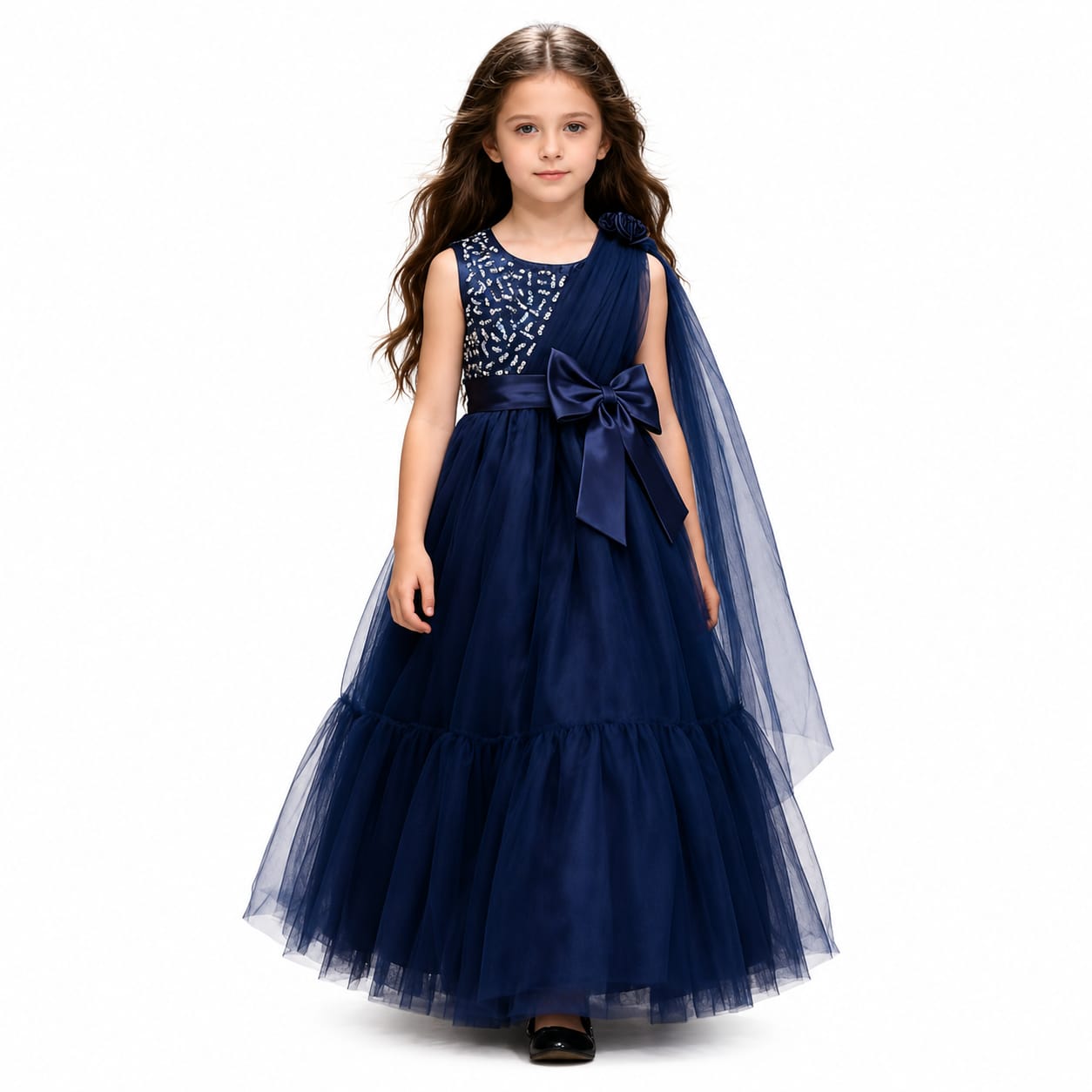 Navy Blue Ball Gown
